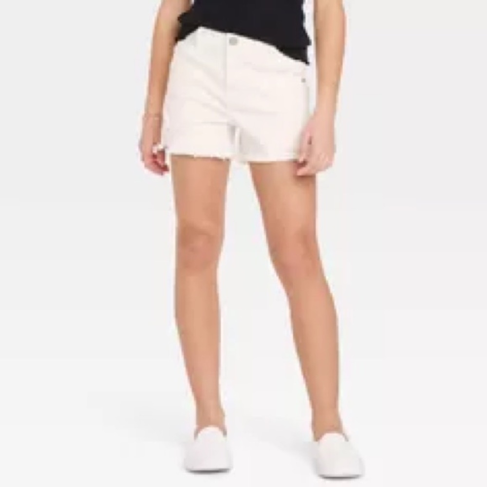 Art Class Girls White Denim Shorts Size Medium - NWT